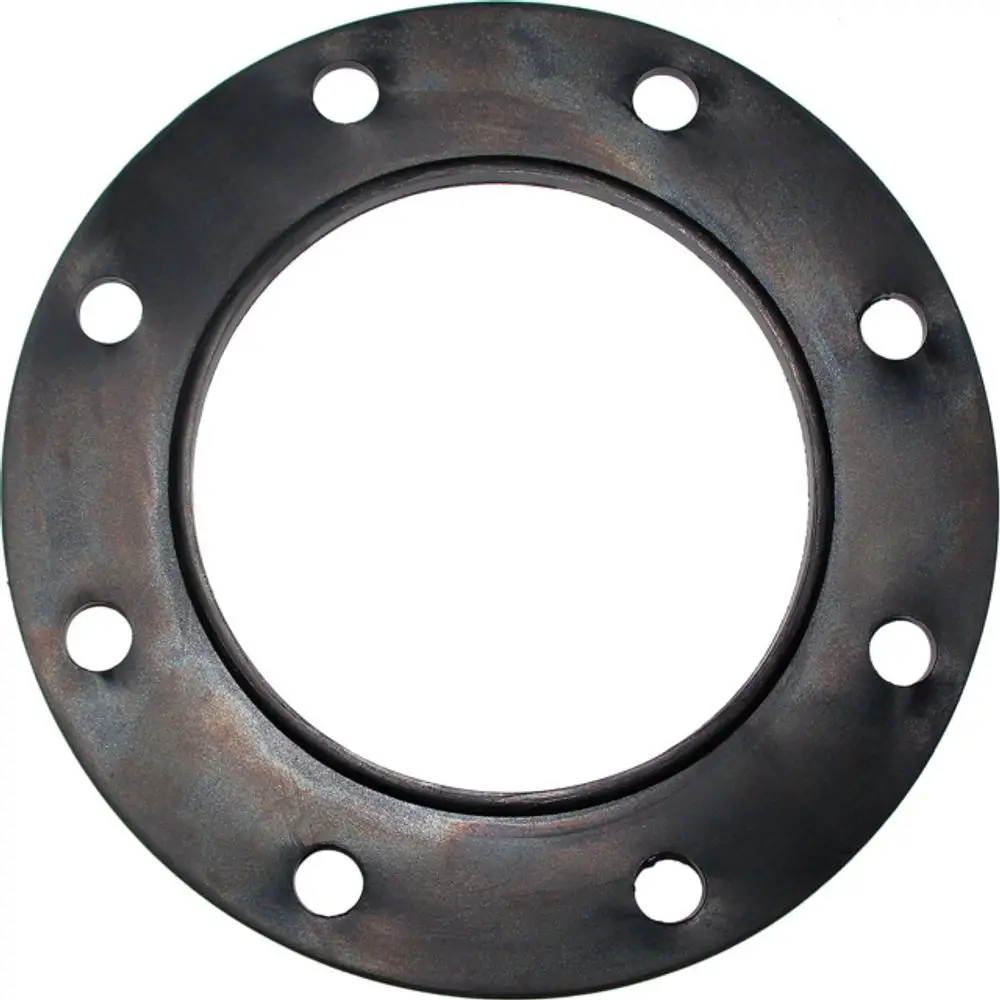 Runder Metallring mit mehreren Bohrlöchern, geeignet für Dichtungen. Produkt von Wolf, hergestellt für den Einsatz in Handlochdeckeln.